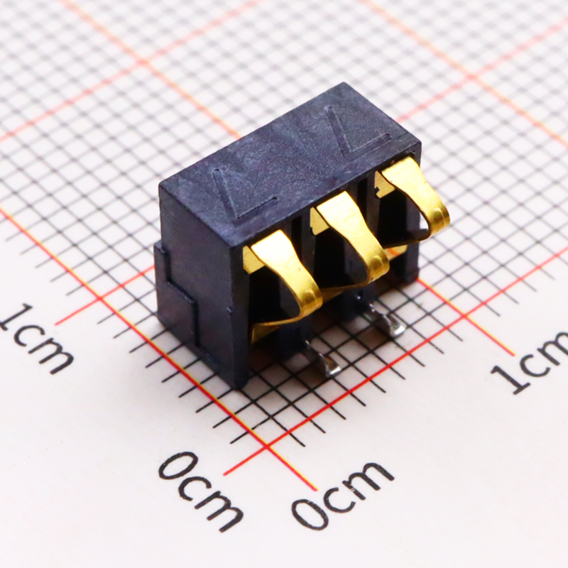 側壓式連接器 3.1mm 彈片式電池座 H6.8~7.7(電池連接器)